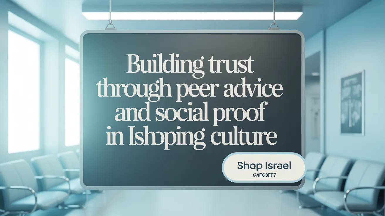 Building trust through peer advice and social proof in Israeli shopping culture