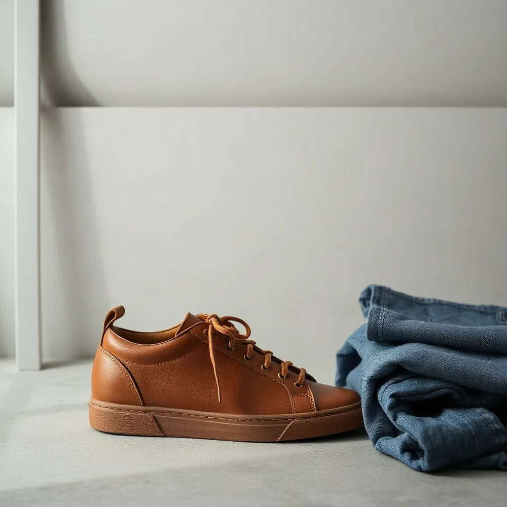 Clean lines and thoughtful proportions bring an effortless polish to artisan leather sneakers and everyday denim.