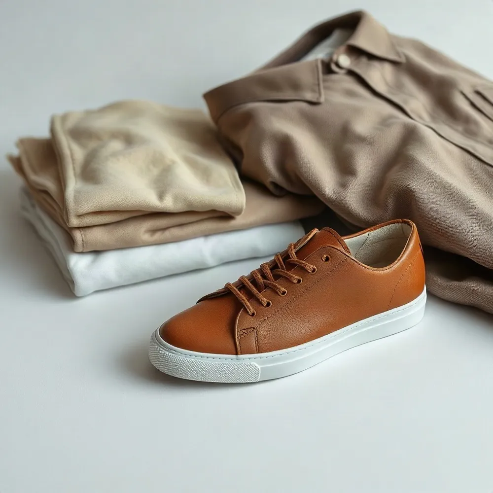 A clean silhouette and thoughtful colour choice let leather sneakers complement the clothes you already wear.