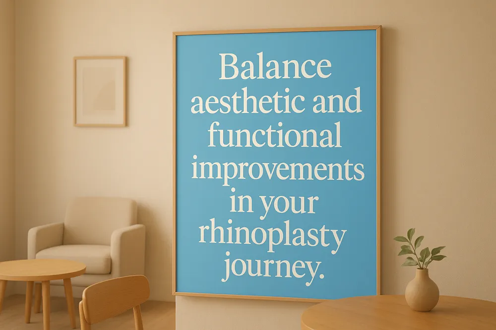 Balance aesthetic and functional improvements in your rhinoplasty journey.
