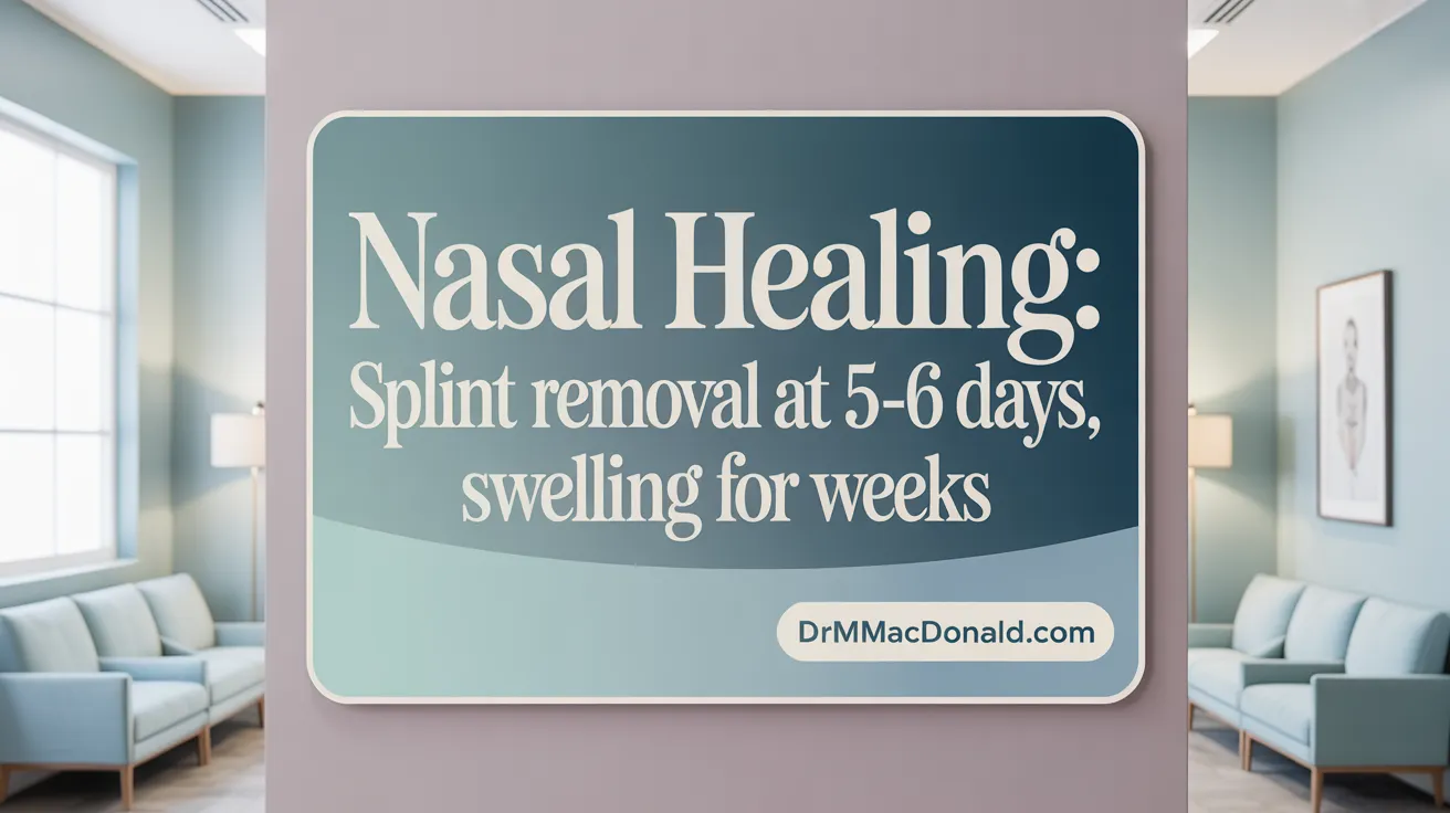 Nasal Healing: Splint Removal at 5-6 Days, Swelling for Weeks