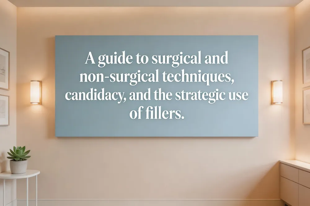 A guide to surgical and non-surgical techniques, candidacy, and the strategic use of fillers.