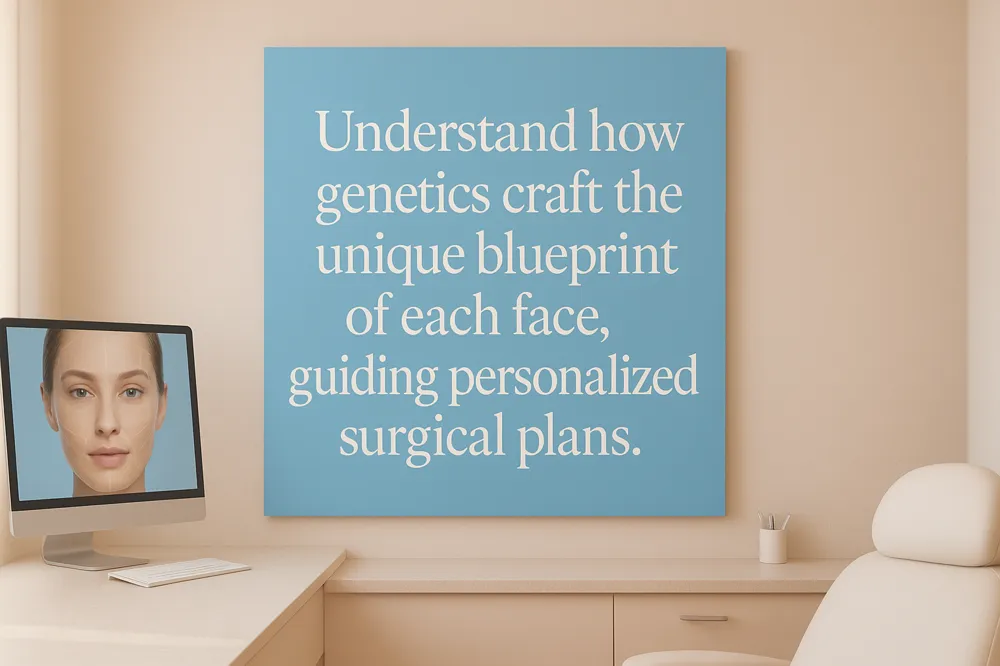 Understand how genetics craft the unique blueprint of each face, guiding personalized surgical plans.