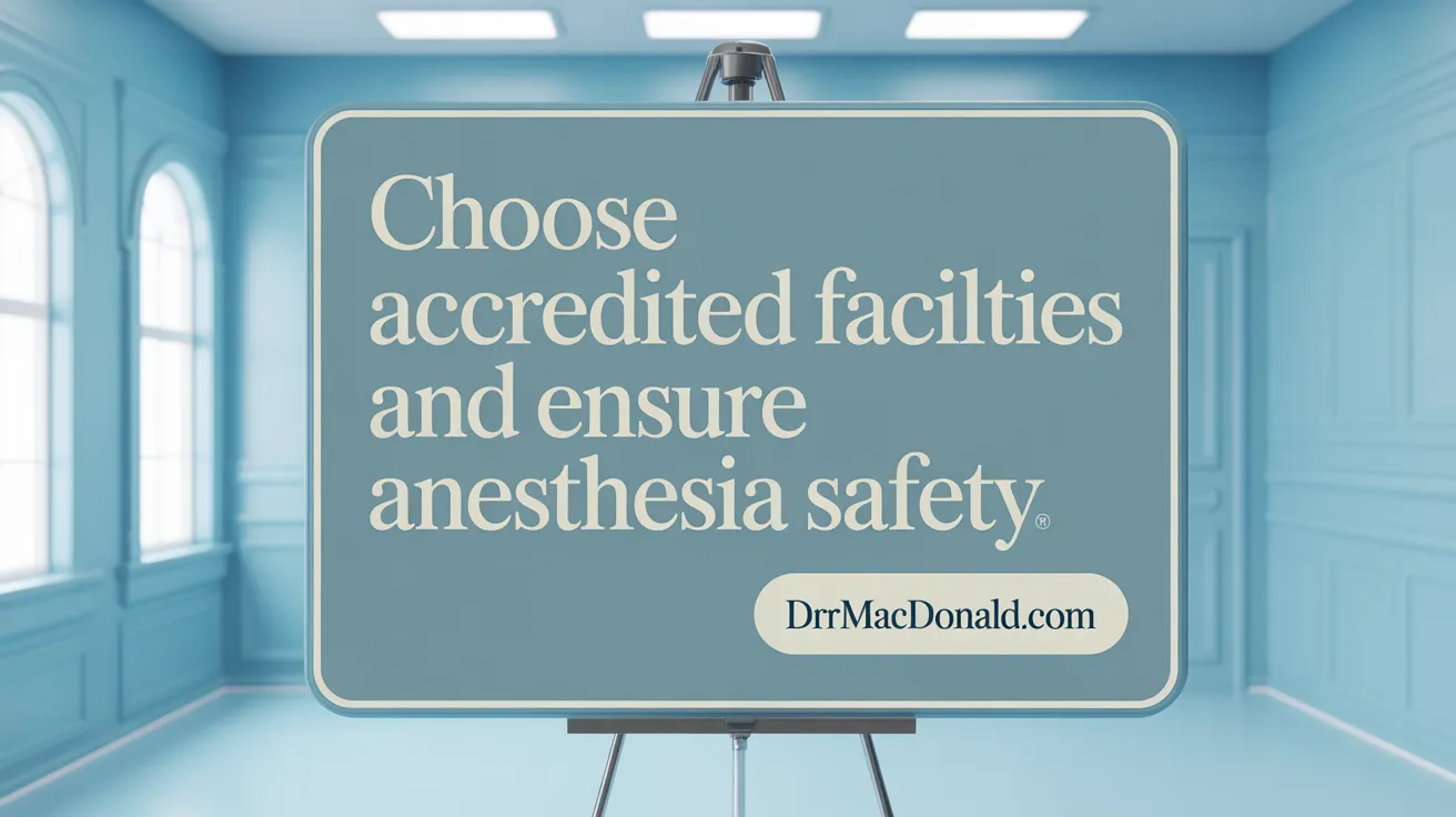 Choose Accredited Facilities and Ensure Anesthesia Safety