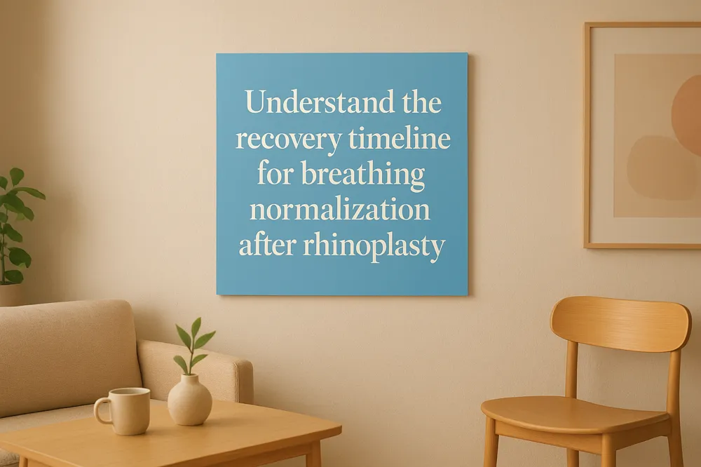 Understand the recovery timeline for breathing normalization after rhinoplasty.
