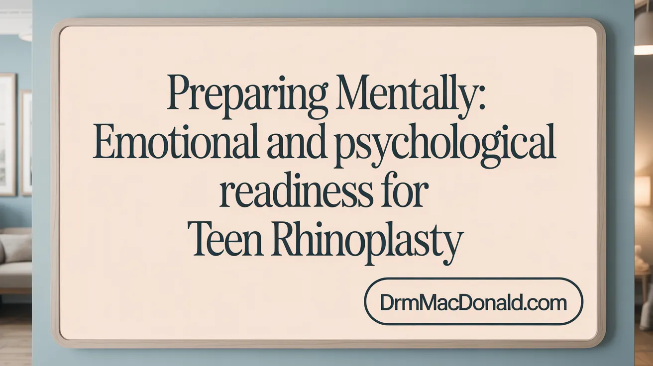 Preparing Mentally: Emotional and Psychological Readiness for Teen Rhinoplasty