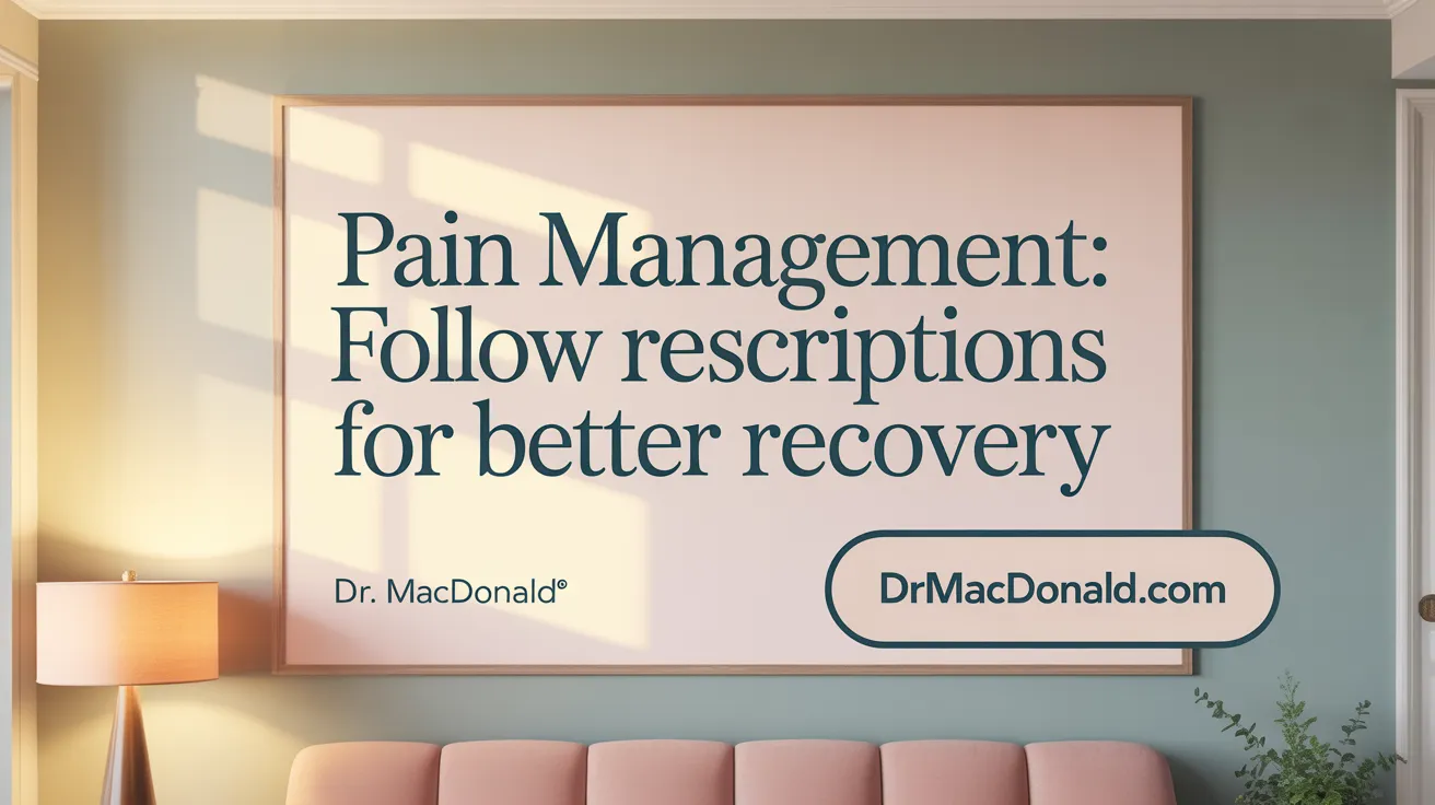 Pain Management: Follow Prescriptions for Better Recovery