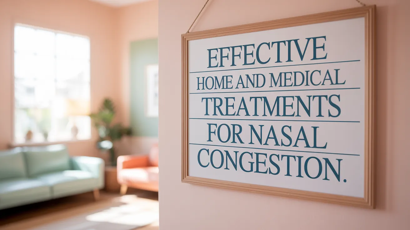 Effective Home and Medical Treatments for Nasal Congestion