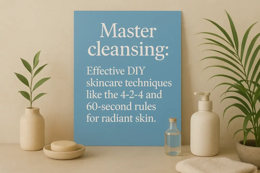 Master cleansing: Effective DIY skincare techniques like the 4-2-4 and 60-second rules for radiant skin.
