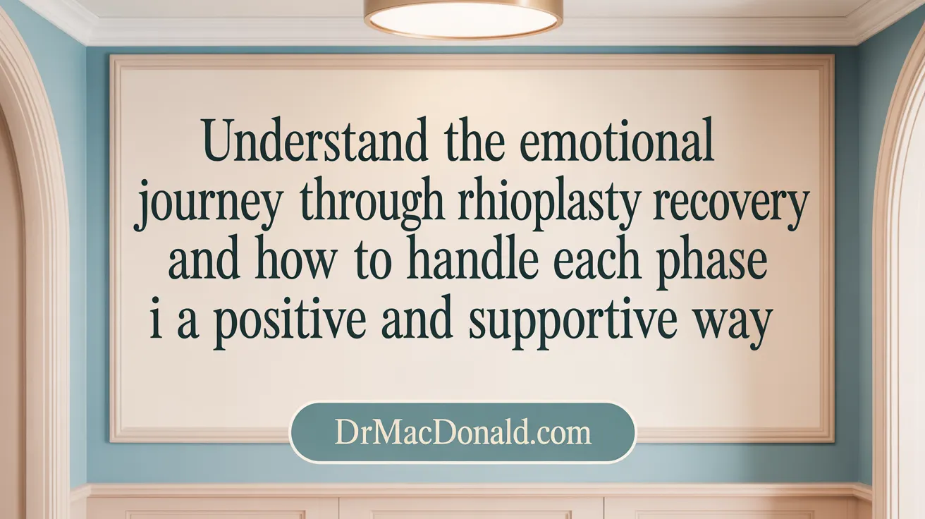 Understand the emotional journey through rhinoplasty recovery and how to handle each phase