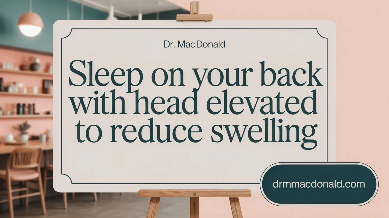 Sleep on Your Back with Head Elevated to Reduce Swelling