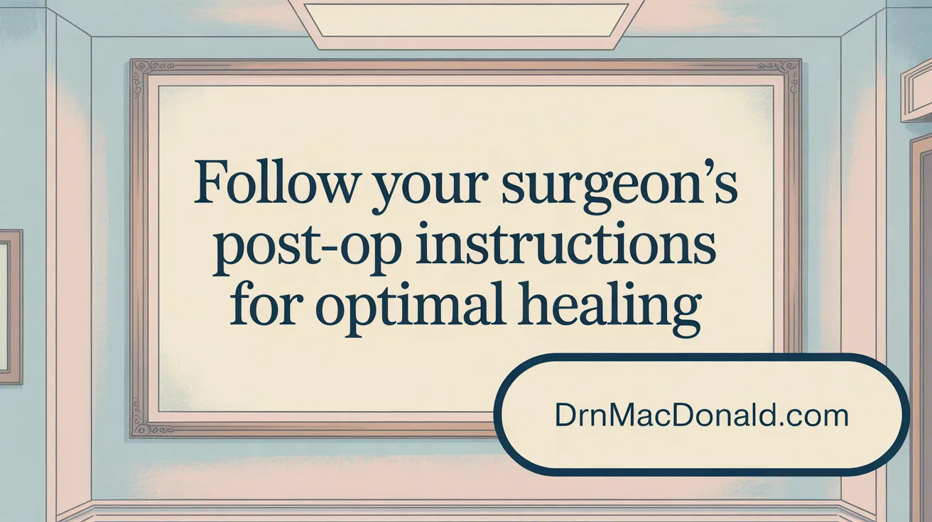 Follow Your Surgeon's Post-Op Instructions for Optimal Healing
