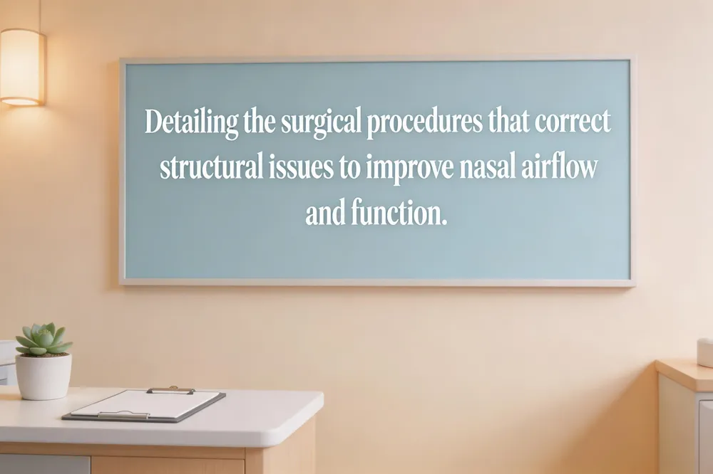 Detailing the surgical procedures that correct structural issues to improve nasal airflow and function.
