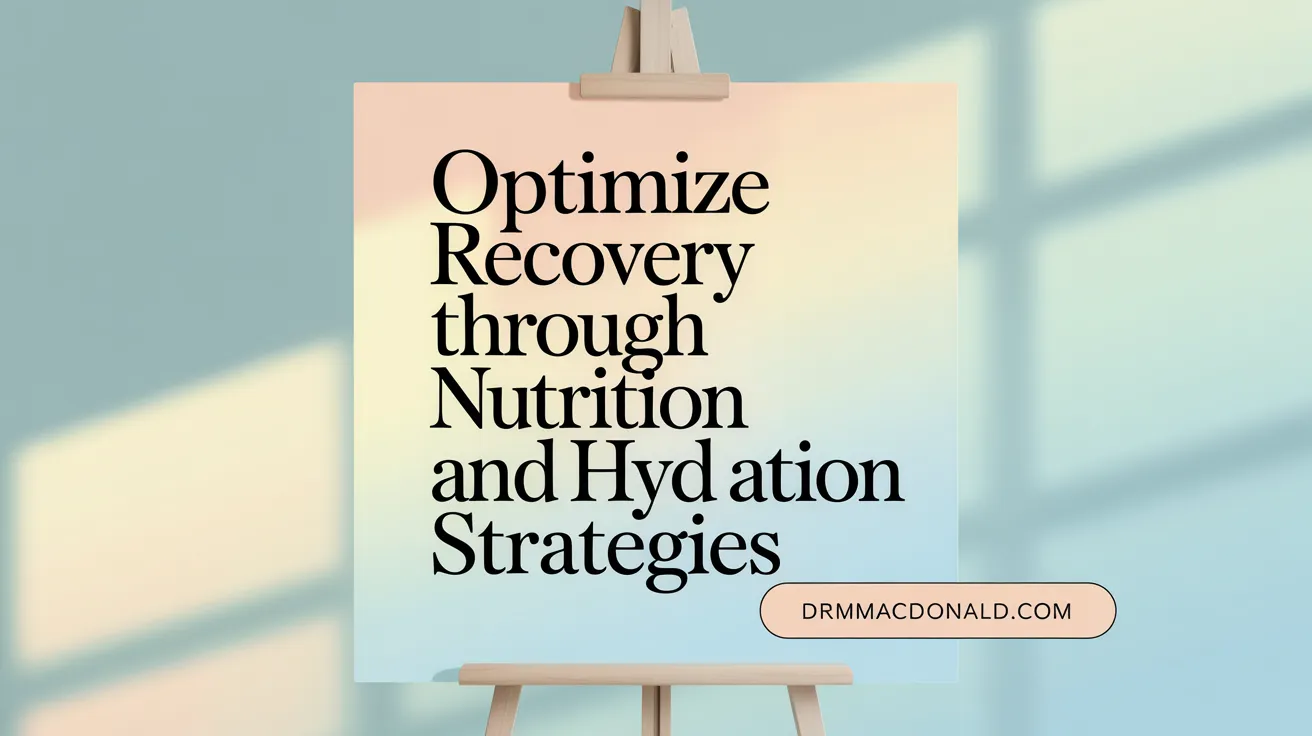 Optimize Recovery Through Nutrition and Hydration Strategies