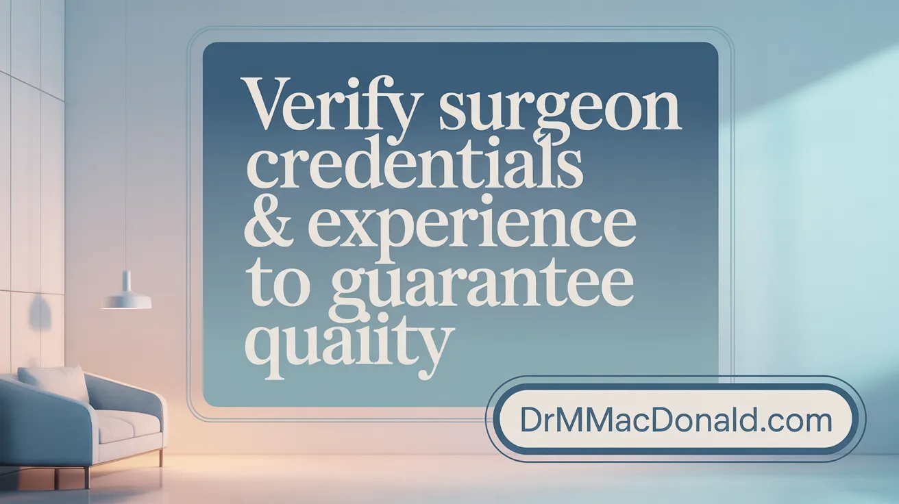 Verify Surgeon Credentials & Experience to Guarantee Quality