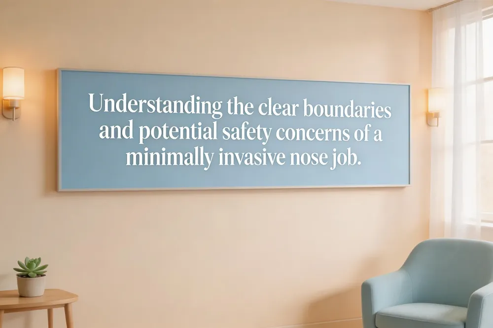 Understanding the clear boundaries and potential safety concerns of a minimally invasive nose job.