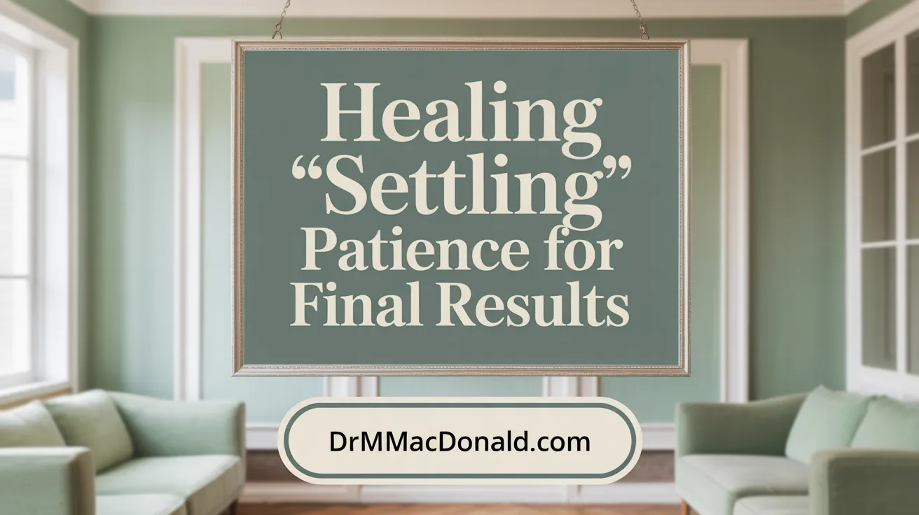 Healing 'Settling': Patience for Final Results