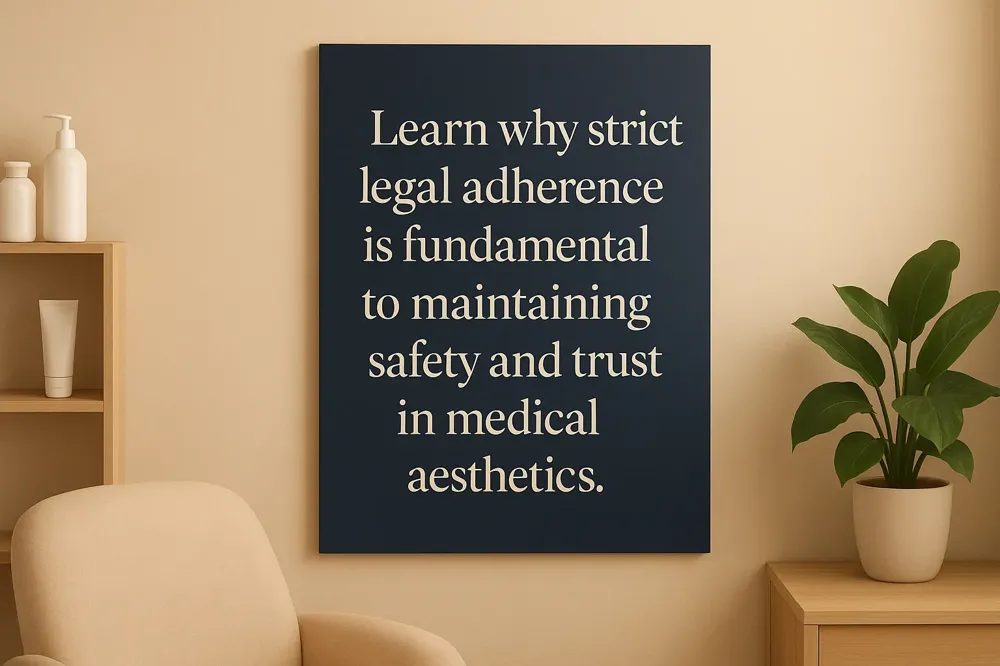 Learn why strict legal adherence is fundamental to maintaining safety and trust in medical aesthetics.