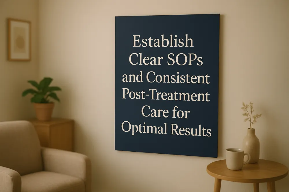 Establish Clear SOPs and Consistent Post-Treatment Care for Optimal Results