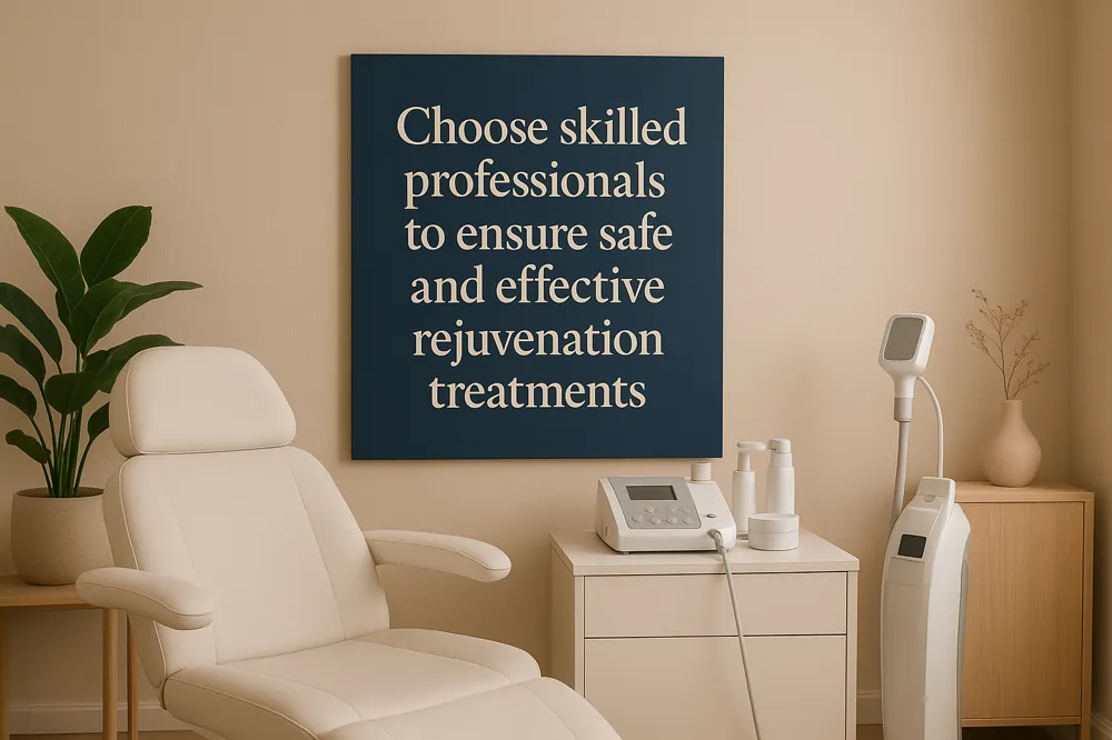 Choose skilled professionals to ensure safe and effective rejuvenation treatments