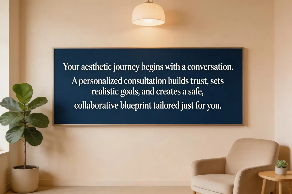 Your aesthetic journey begins with a conversation. A personalized consultation builds trust, sets realistic goals, and creates a safe, collaborative blueprint tailored just for you.