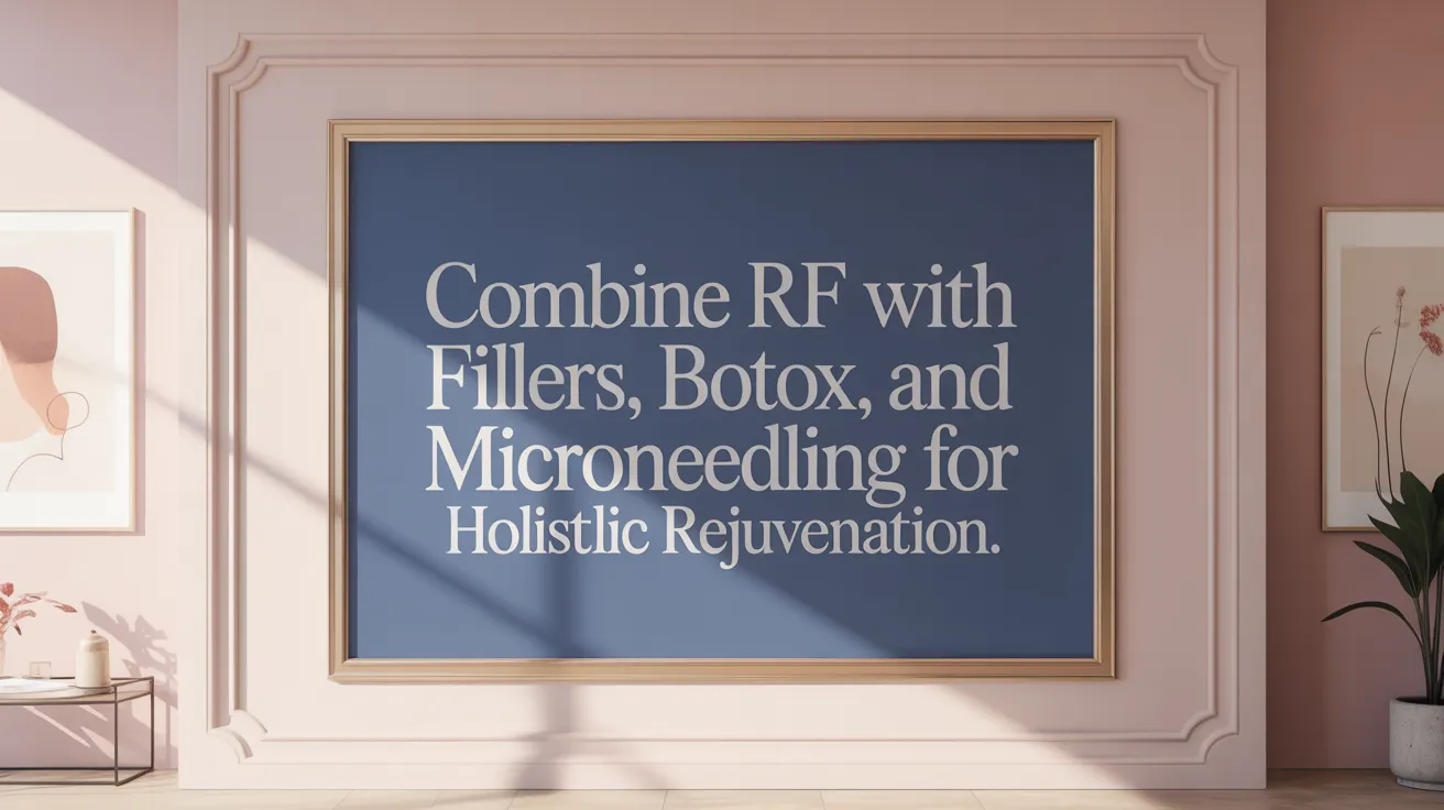 Combine RF with fillers, Botox, and microneedling for holistic rejuvenation