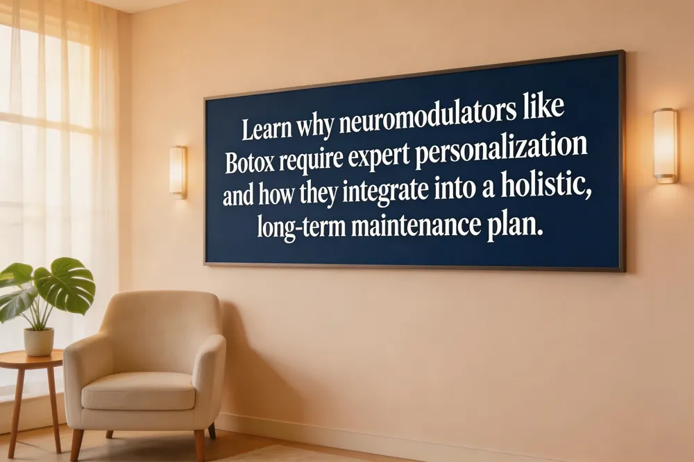 Learn why neuromodulators like Botox require expert personalization and how they integrate into a holistic, long-term maintenance plan.