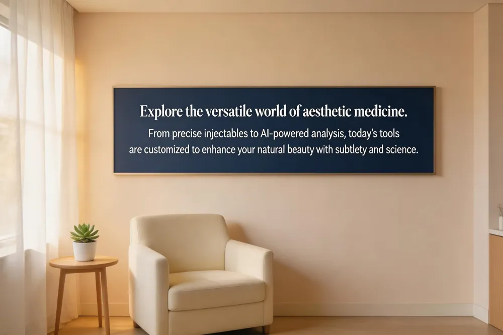 Explore the versatile world of aesthetic medicine. From precise injectables to AI-powered analysis, today's tools are customized to enhance your natural beauty with subtlety and science.