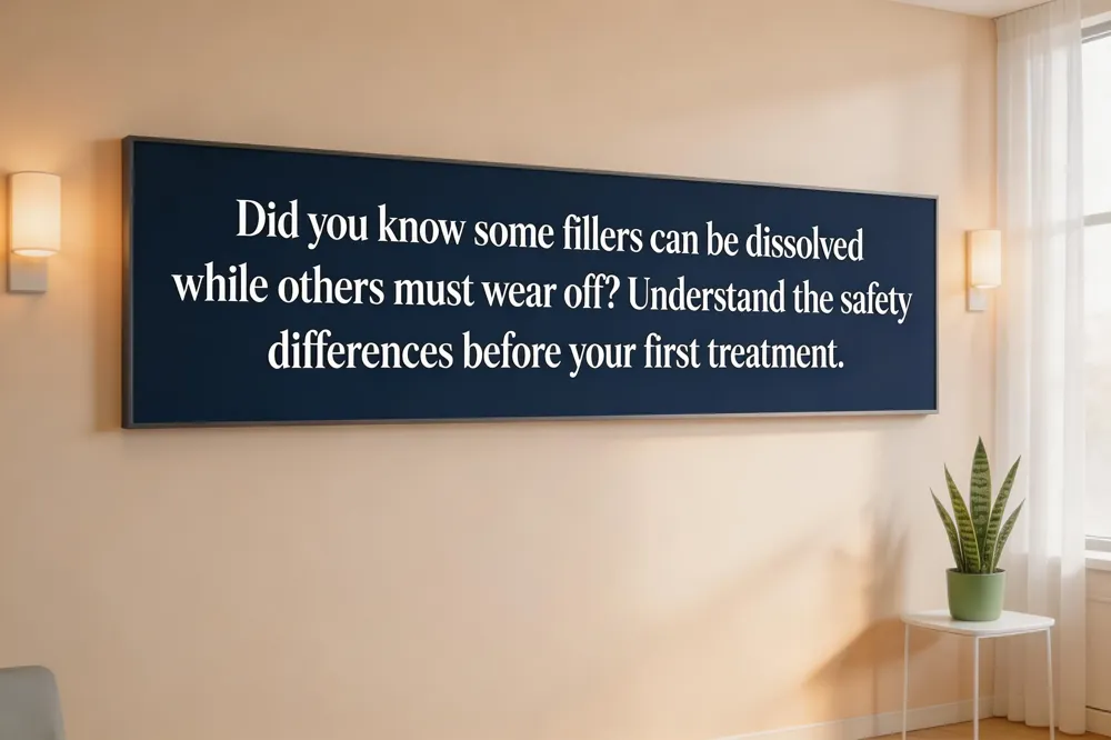 Did you know some fillers can be dissolved while others must wear off? Understand the safety differences before your first treatment.