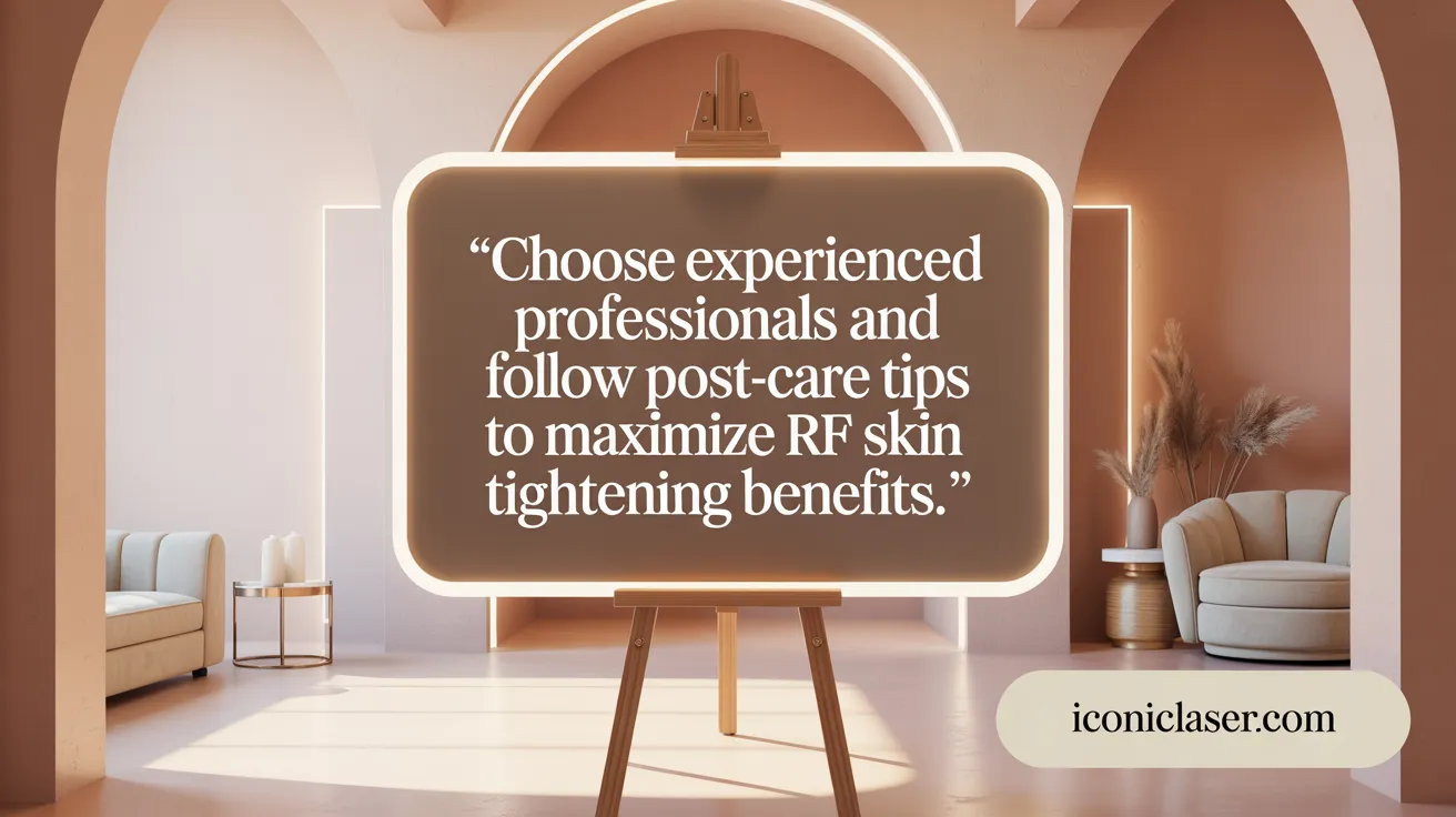 Choose experienced professionals and follow post-care tips to maximize RF skin tightening benefits.