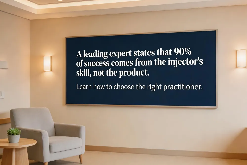 A leading expert states that 90% of success comes from the injector's skill, not the product. Learn how to choose the right practitioner.