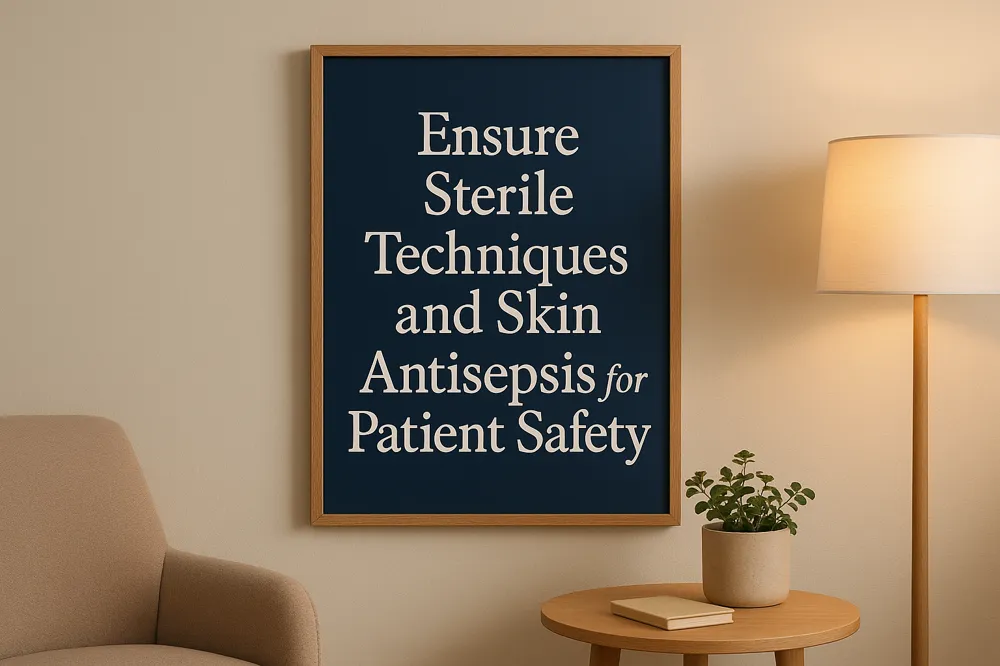 Ensure Sterile Techniques and Skin Antisepsis for Patient Safety