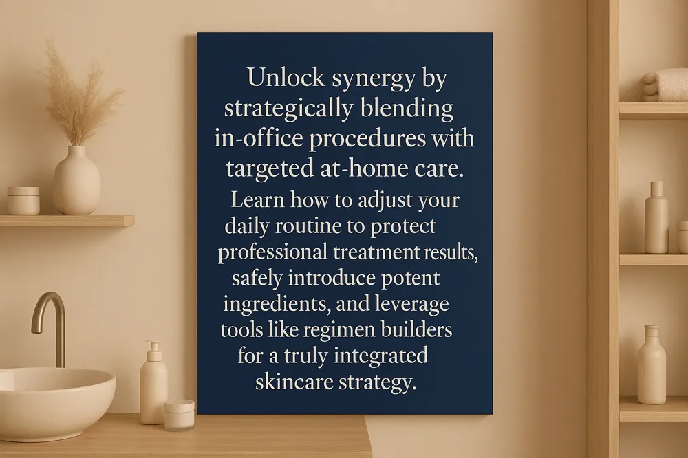 Unlock synergy by strategically blending in-office procedures with targeted at-home care. Learn how to adjust your daily routine to protect professional treatment results, safely introduce potent ingredients, and leverage tools like regimen builders for a truly integrated skincare strategy.