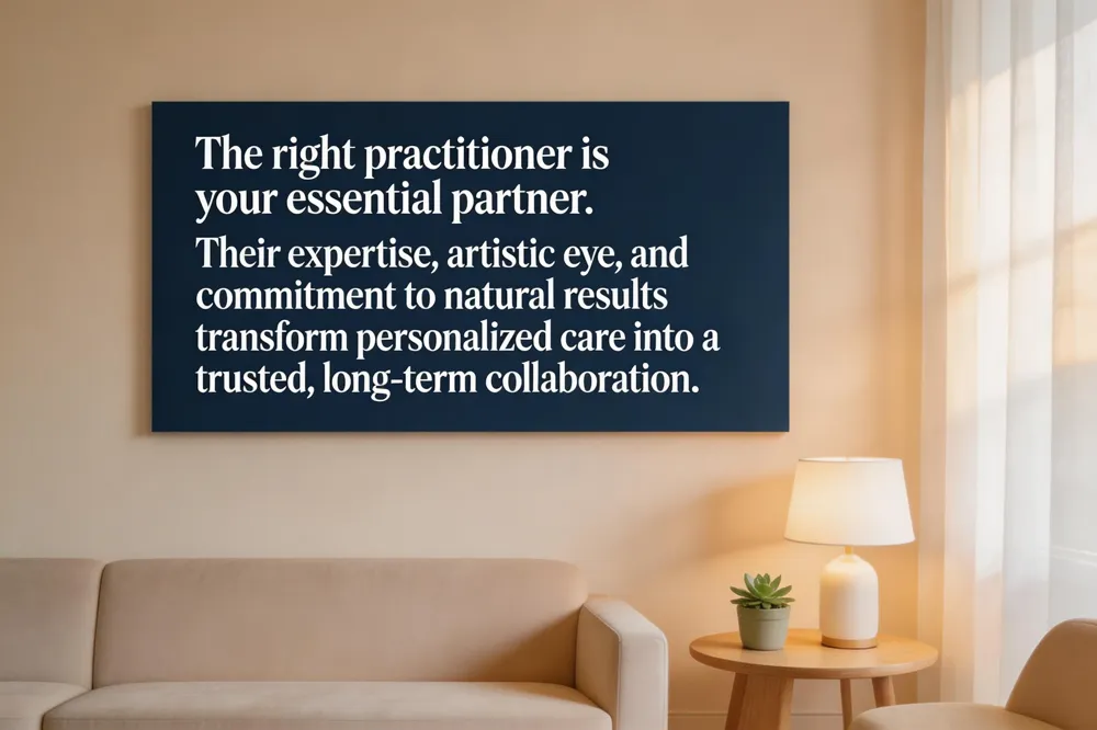 The right practitioner is your essential partner. Their expertise, artistic eye, and commitment to natural results transform personalized care into a trusted, long-term collaboration.