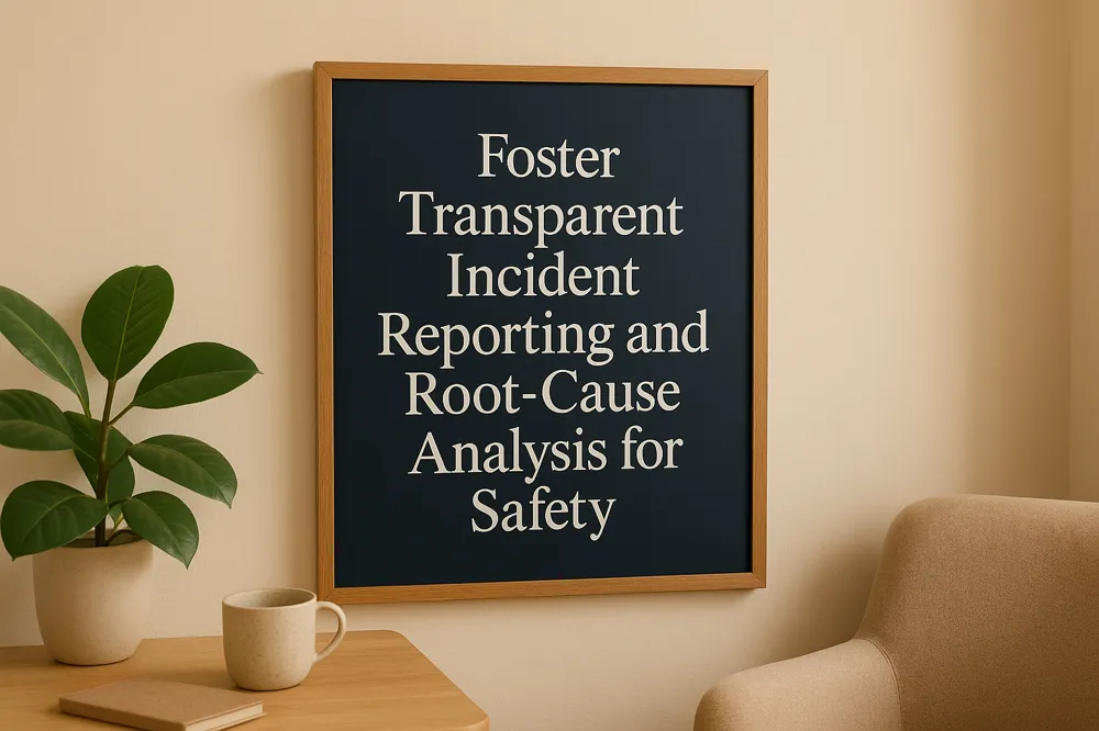 Foster Transparent Incident Reporting and Root-Cause Analysis for Safety