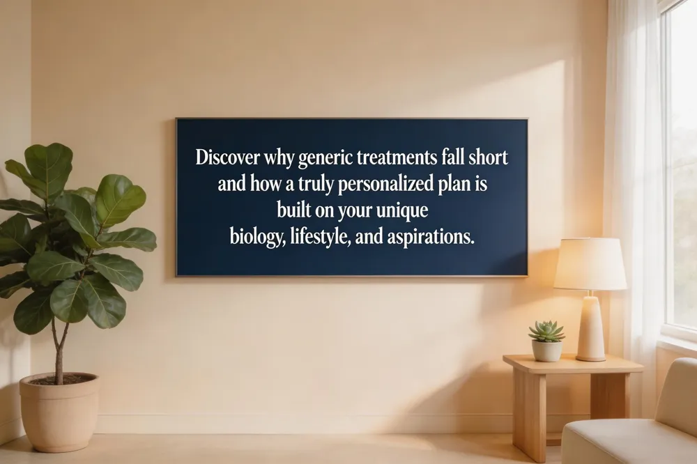 Discover why generic treatments fall short and how a truly personalized plan is built on your unique biology, lifestyle, and aspirations.