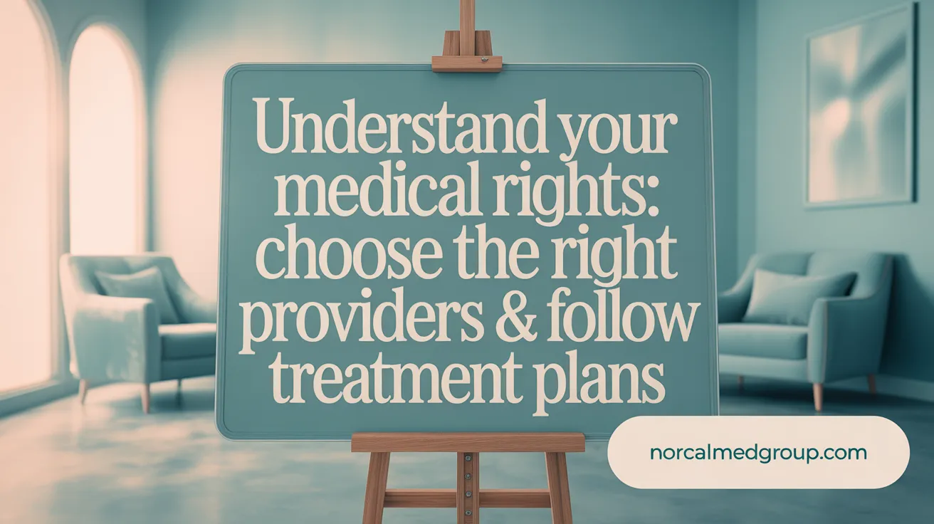 Understand Your Medical Rights: Choose the Right Providers & Follow Treatment Plans