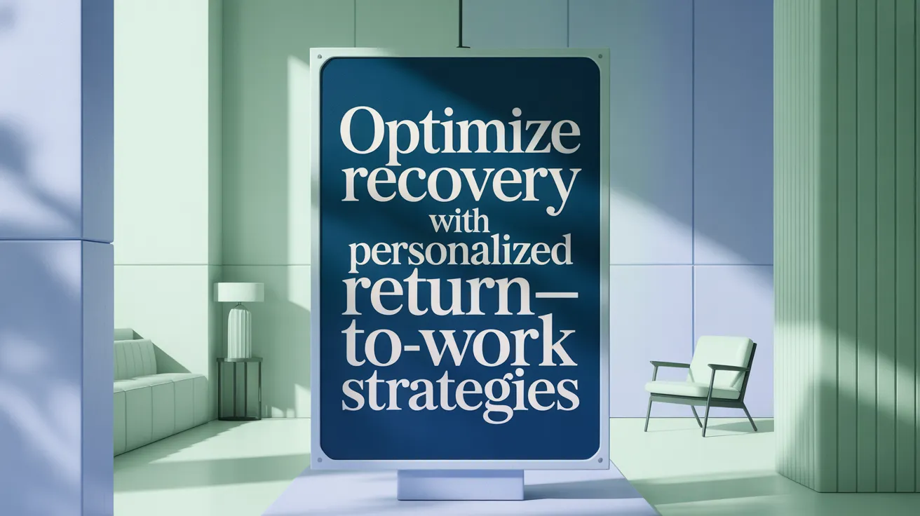 Optimize Recovery with Personalized Return-to-Work Strategies