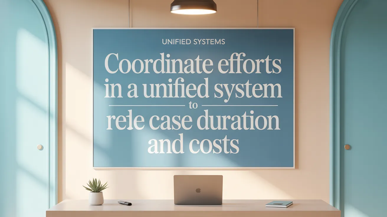 Coordinate Efforts in a Unified System to Reduce Case Duration and Costs