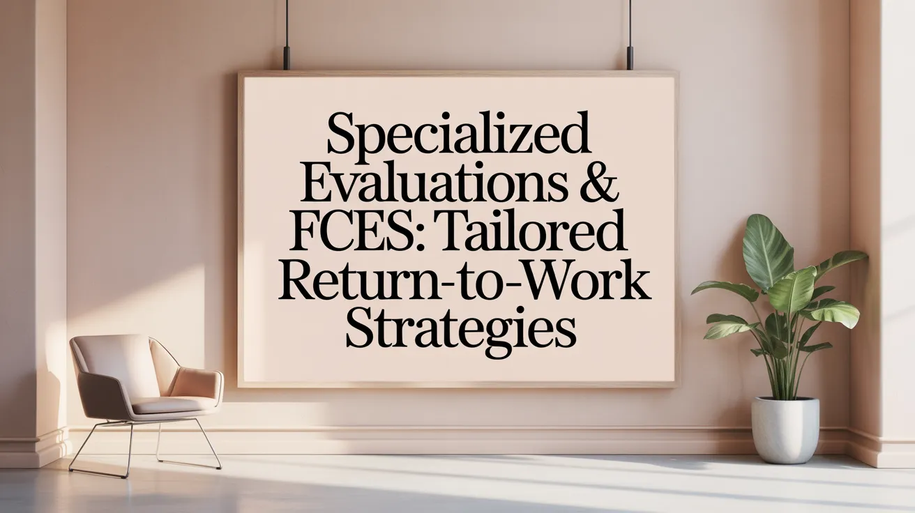 Specialized Evaluations & FCEs: Tailored Return-to-Work Strategies