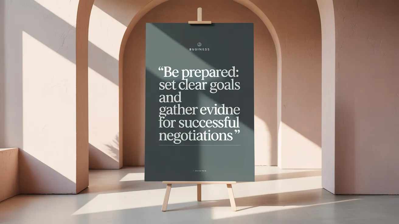 Be Prepared: Set Clear Goals and Gather Evidence for Successful Negotiations
