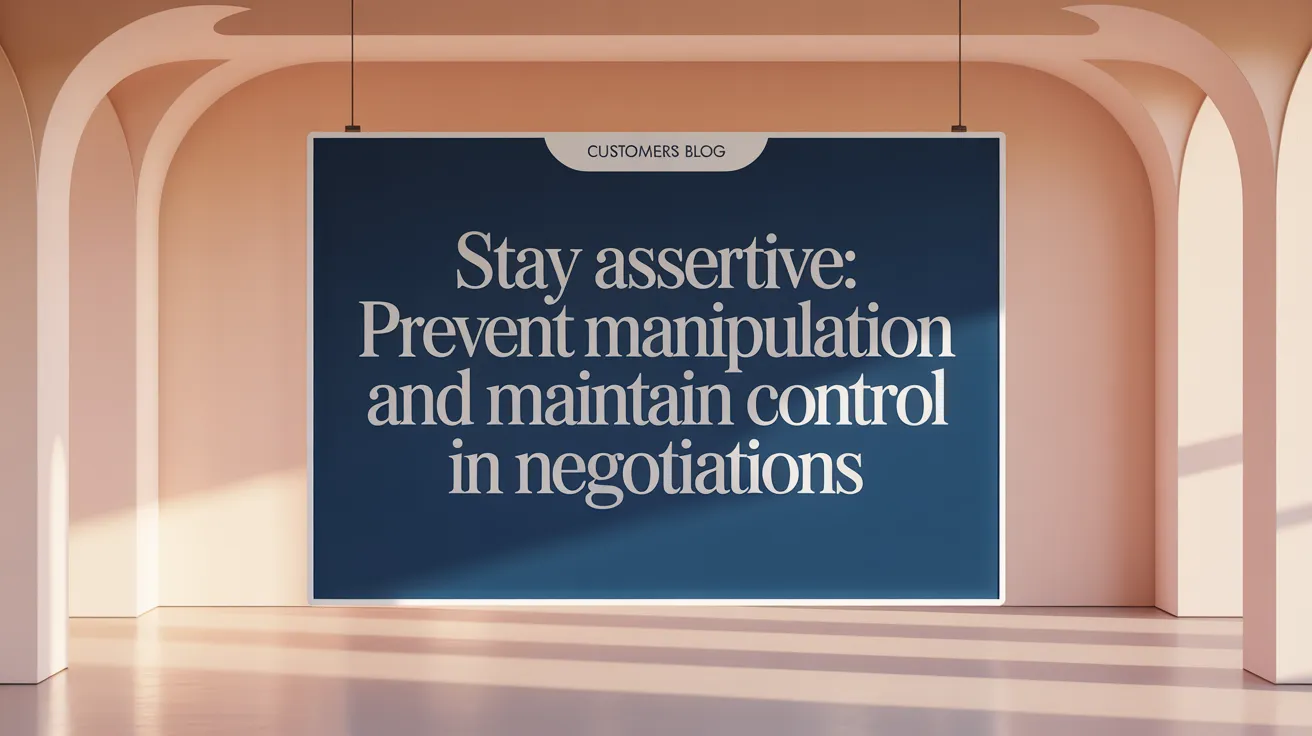 Stay Assertive: Prevent Manipulation and Maintain Control in Negotiations