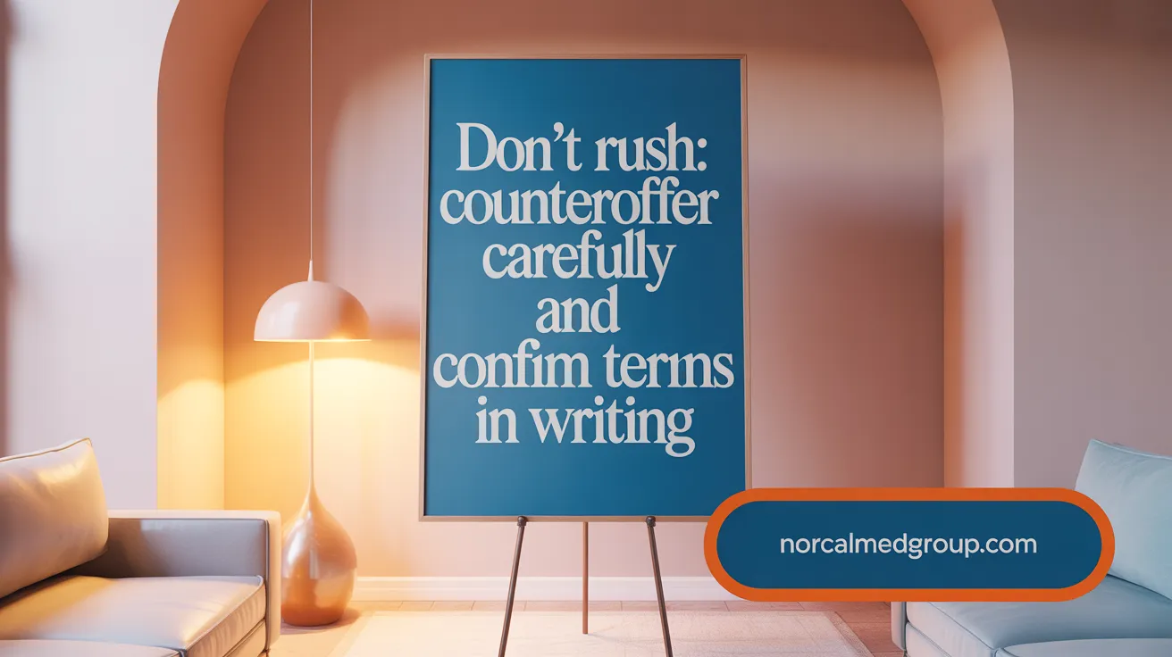 Don’t Rush: Counteroffer Carefully and Confirm Terms in Writing
