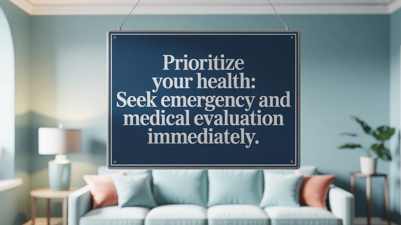 Prioritize Your Health: Seek Emergency and Medical Evaluation Immediately