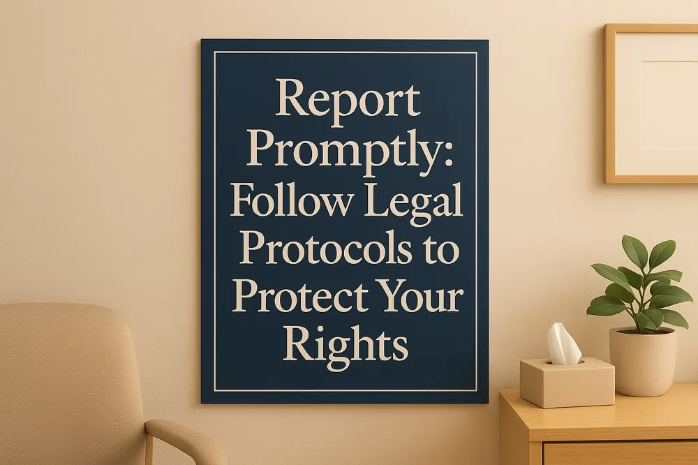 Report Promptly: Follow Legal Protocols to Protect Your Rights