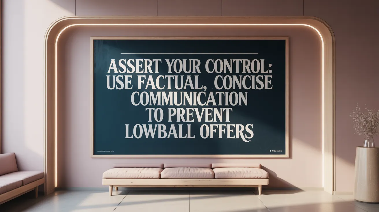 Assert Your Control: Use Factual, Concise Communication to Prevent Lowball Offers
