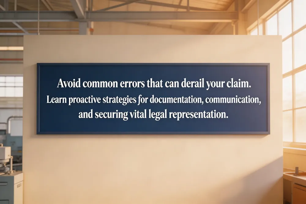 Avoid common errors that can derail your claim. Learn proactive strategies for documentation, communication, and securing vital legal representation.