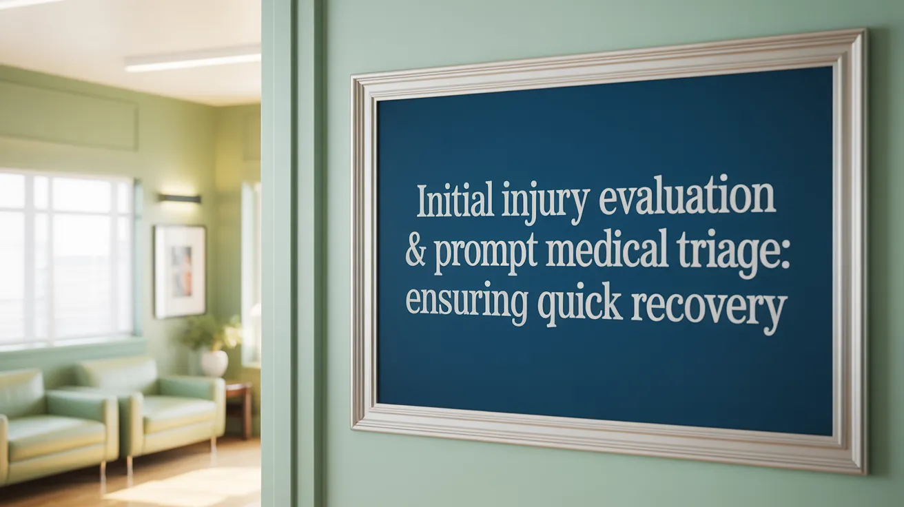 Initial Injury Evaluation & Prompt Medical Triage: Ensuring Quick Recovery
