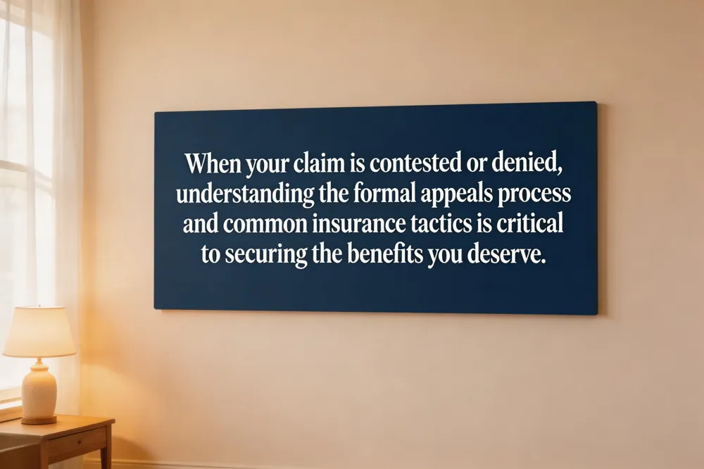 When your claim is contested or denied, understanding the formal appeals process and common insurance tactics is critical to securing the benefits you deserve.