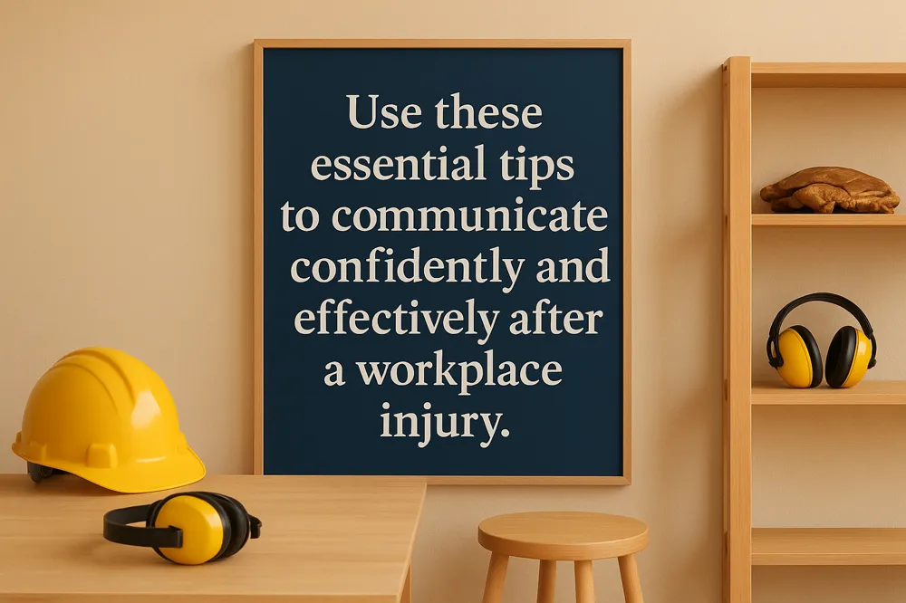 Use these essential tips to communicate confidently and effectively after a workplace injury.